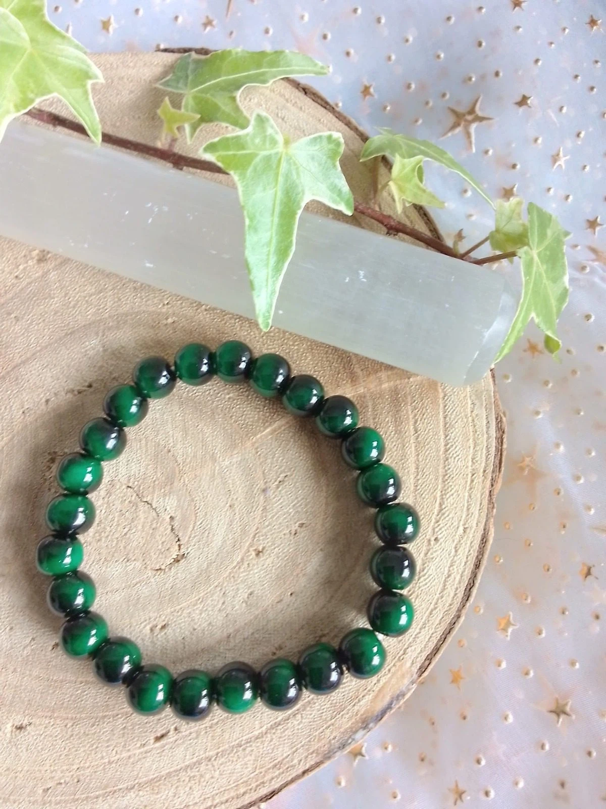 Pulseira Olho de Tigre Verde