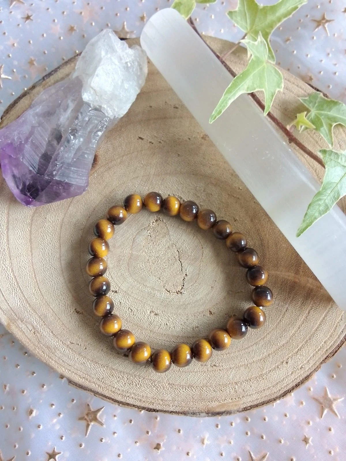 Pulseira Olho de Tigre Dourado